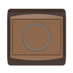 Non-illuminated round push button