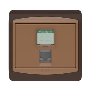 RJ12 CAT.3 Socket with Shutter